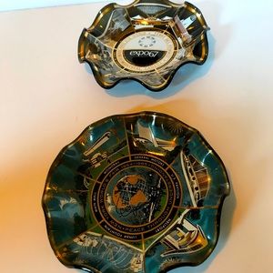 Vintage unique stylish plates NY Canada bundle